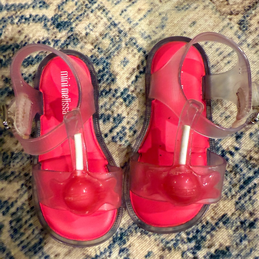 Mini Melissa Lollipop Clear and Pink - Jelly Sandals- Girls